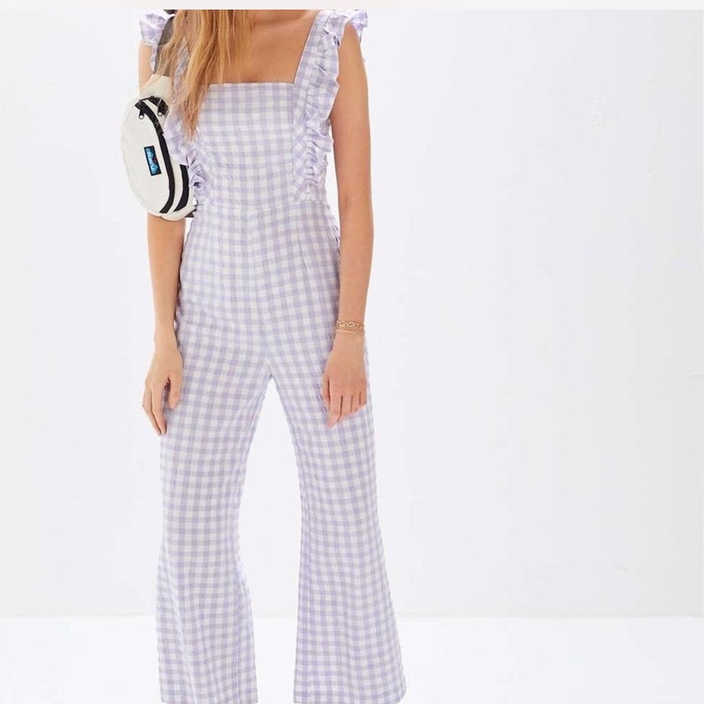 Lavender Gingham Jumpsuit